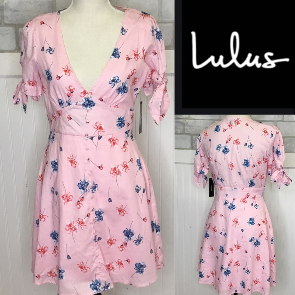 NWT Lulu’s pretty in pink Dress